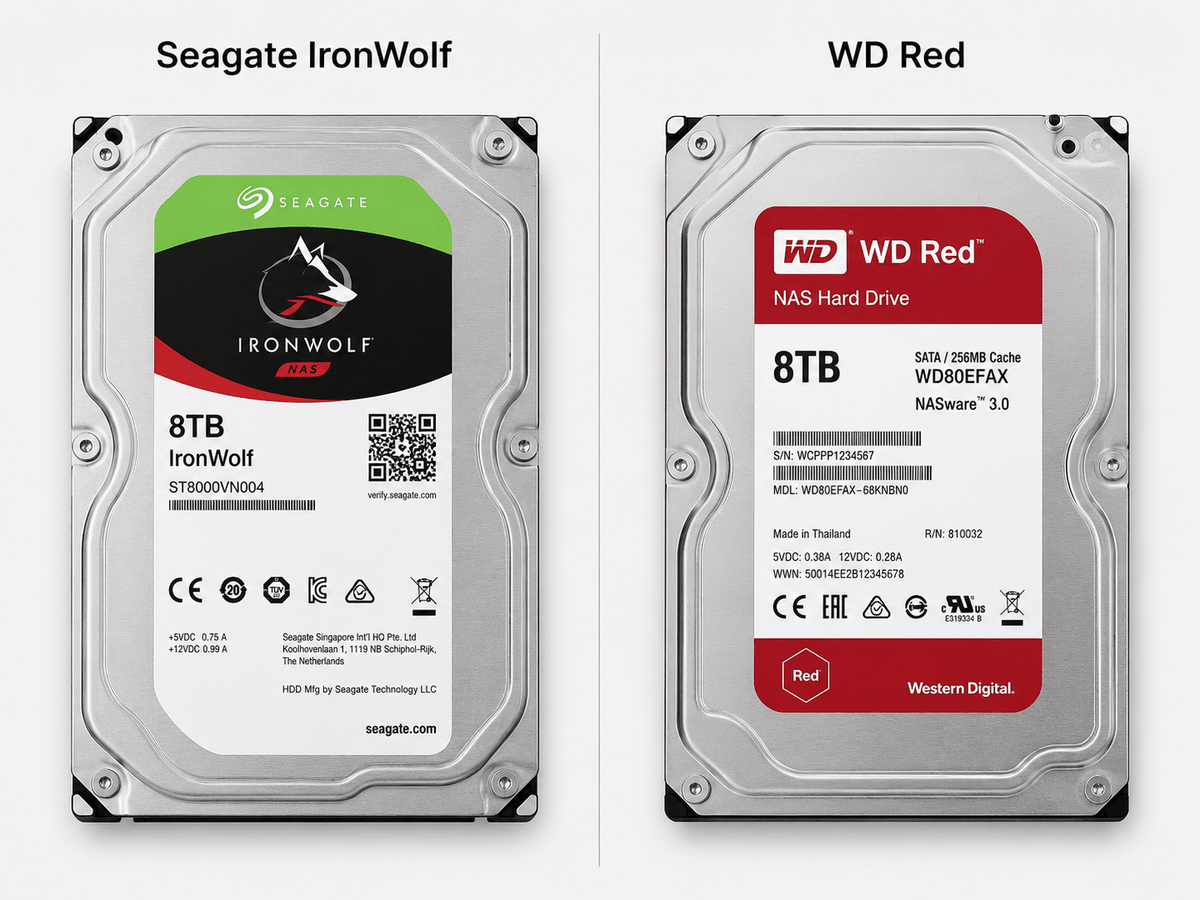 IronWolfとWD Redの違い｜NAS用HDDの選び方