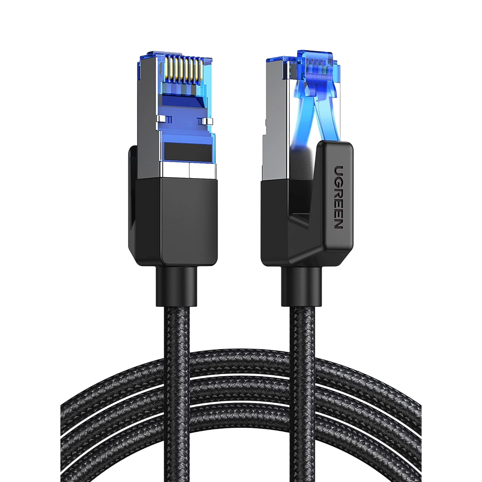 LANケーブル CAT8 2M メッシュ素材 40Gbps/2000MHz 高耐久設計 爪折れ防止 | 純銅導体・アルミ箔シールド低ノイズ/PVC 編組外被・断線防止設計/PS5・NAS・ルーター対応/オンラインゲーム・高速通信向け