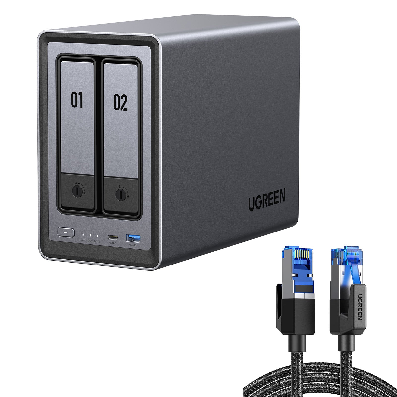 新品未開封　UGREEN NASync DXP2800 2ベイNAS UGREEN NAS 2 ベイ｜80TB大容量と30日間の安心お試し