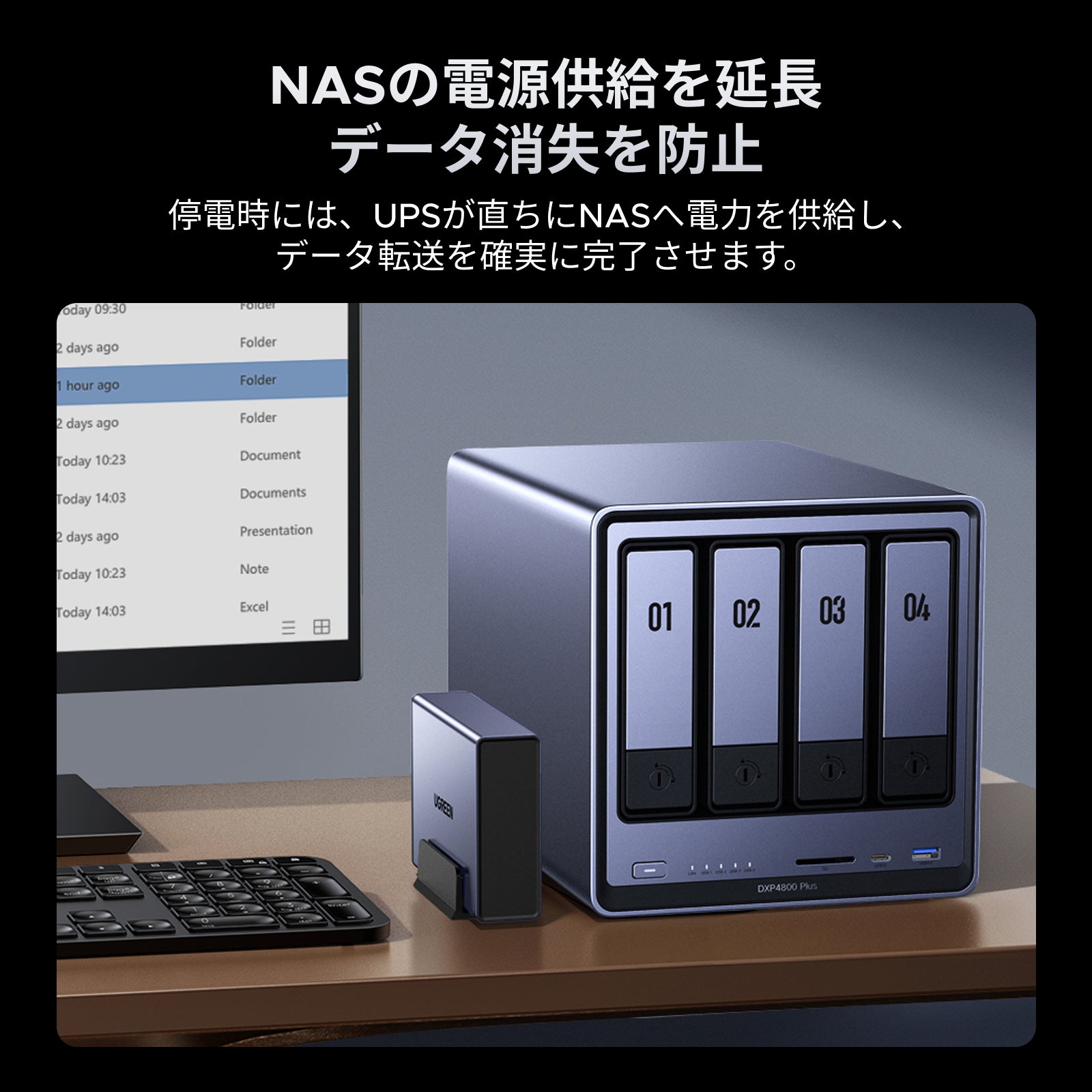 UGREEN NAS 120W DC 無停電電源装置 UPS (US3000)