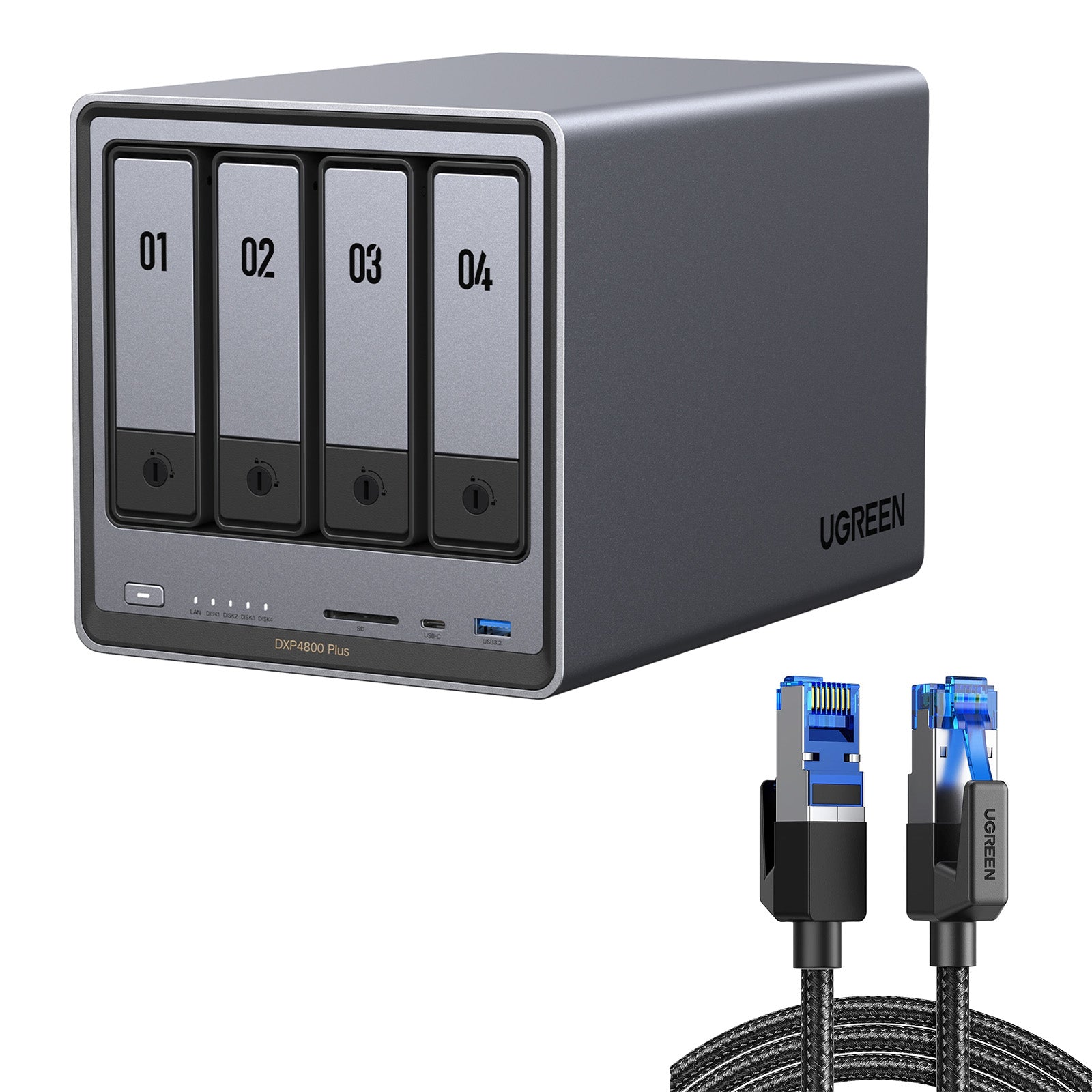 UGREEN 4ベイ NASストレージ - 136TB超大容量と高速10GbE転送