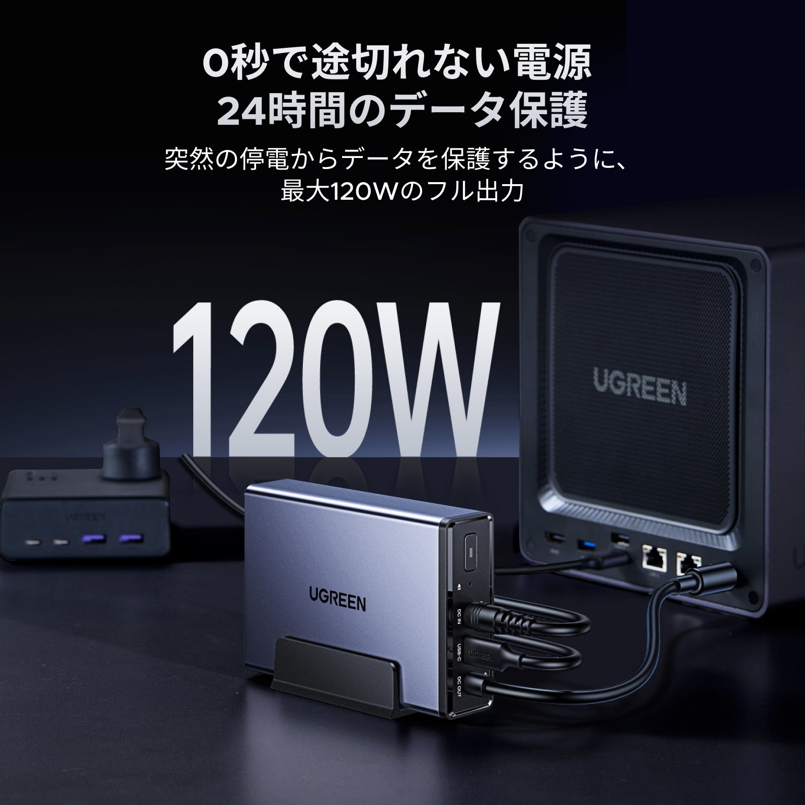 UGREEN 120WDC UPS無停電電源装置 UGREEN NAS 120W DC 無停電電源装置 UPS US3000